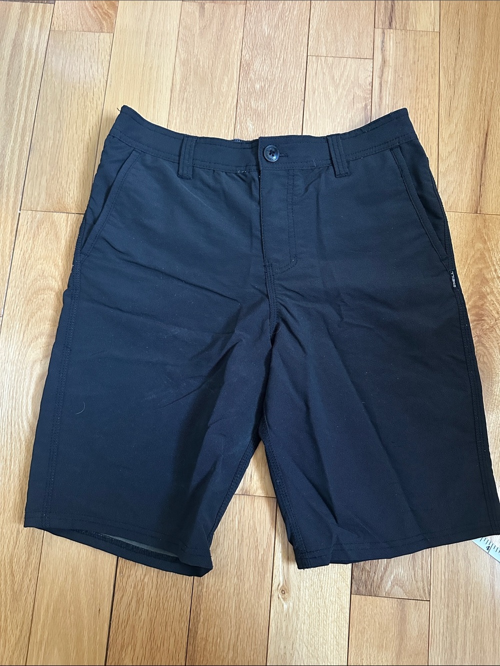 Youth (L) - O'Neill Hybrid Black Flat-Front Shorts